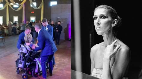 is celine dion in a wheelchair|celine dion son's wedding tiktok.